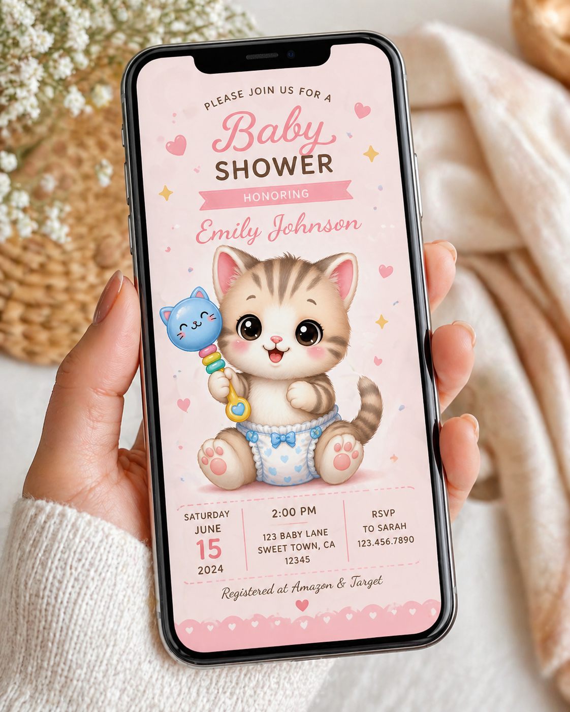 Kawaii Animals for Baby Shower Designs Kitten, Puppy and Bunny Illustrations
