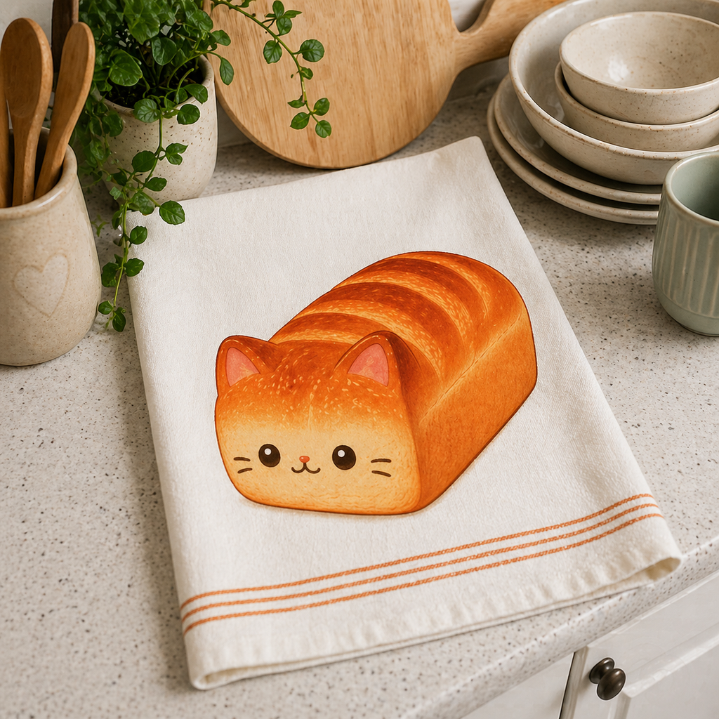 Kawaii Cat Loaf Clipart Adorable Bread Kitten PNG for Stickers, POD