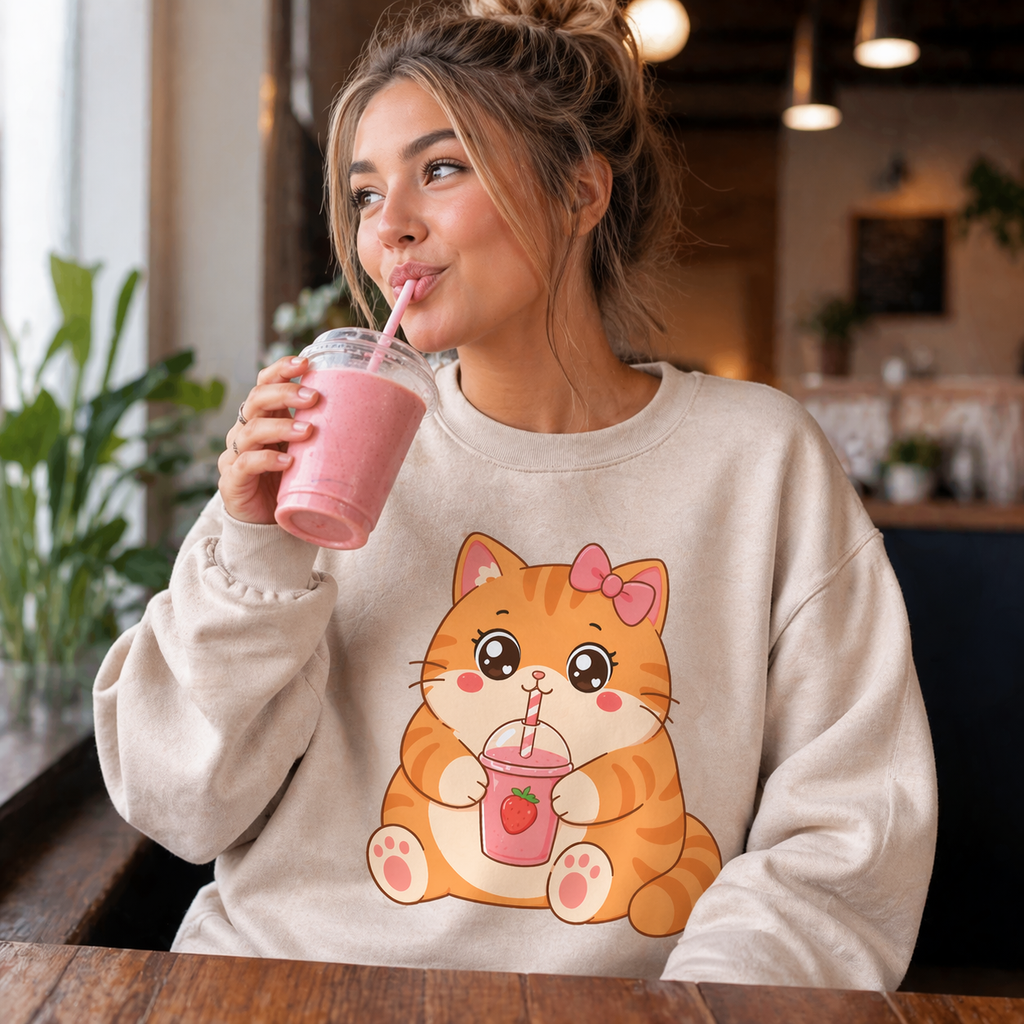 Kawaii Chonky Orange Tabby Cat Illustrations for Print on Demand Commercial Use