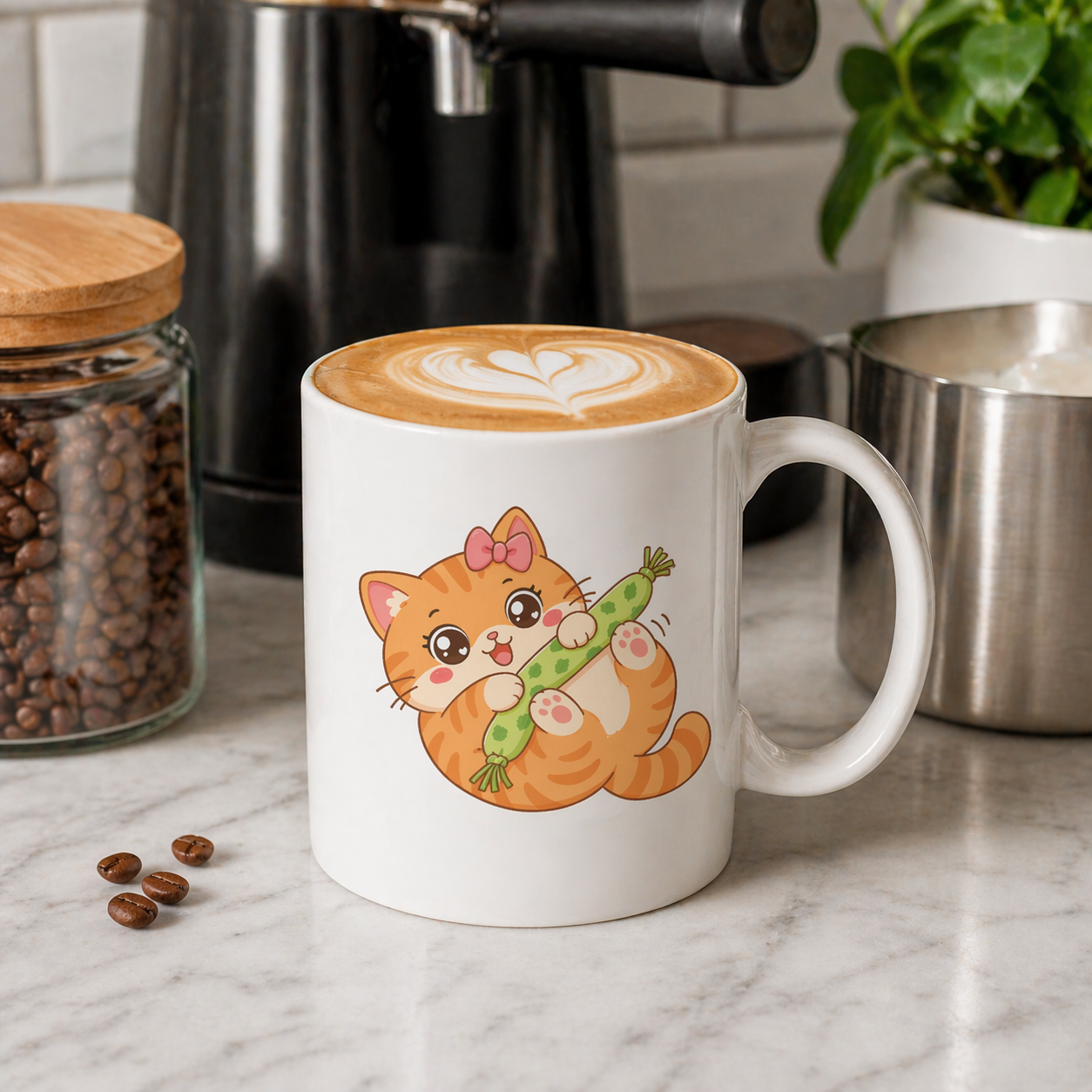 Kawaii Chonky Orange Tabby Cat Illustrations for Print on Demand Commercial Use