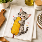 Cute Corn Cat Clipart Kawaii Animal PNG Digital Stickers Commercial Use