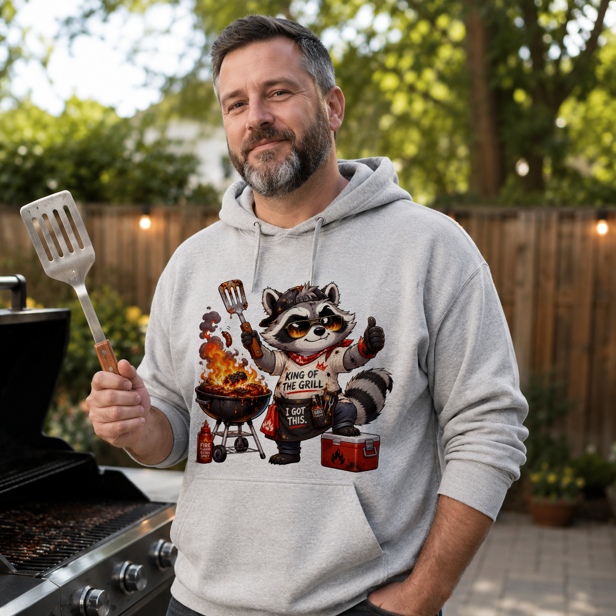 Funny Kawaii Raccoon Designs for Dad T-Shirts Father's Day Print on Demand Artwork