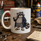 Funny Kawaii Raccoon Designs for Dad T-Shirts Father's Day Print on Demand Artwork