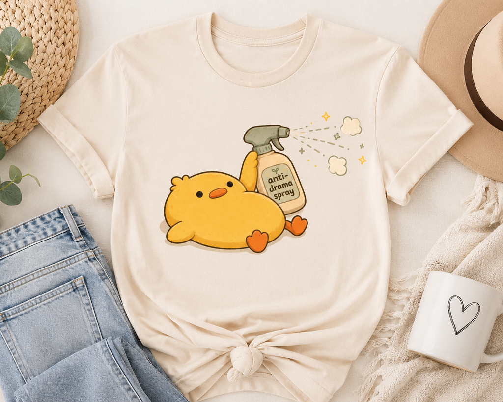 Deadpan Duck PNG Designs Funny Kawaii Emotional Support Clipart for T-shirts