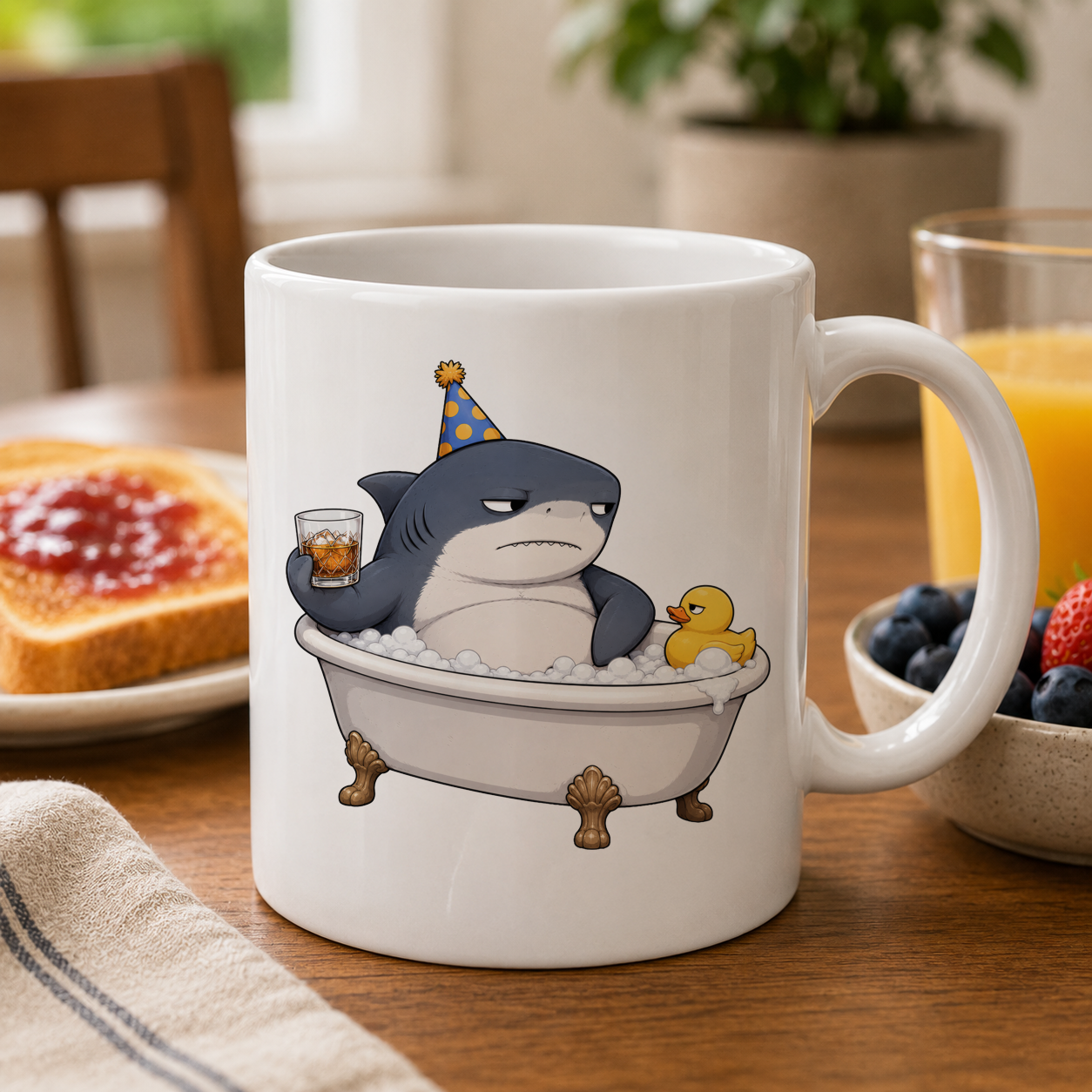 Moody Shark PNG Designs for Shirts Mugs Deadpan Humor Products