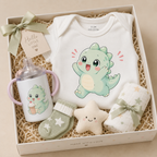 Chibi Baby Dinosaur PNG Design for Baby Gifts and Nursery Printables