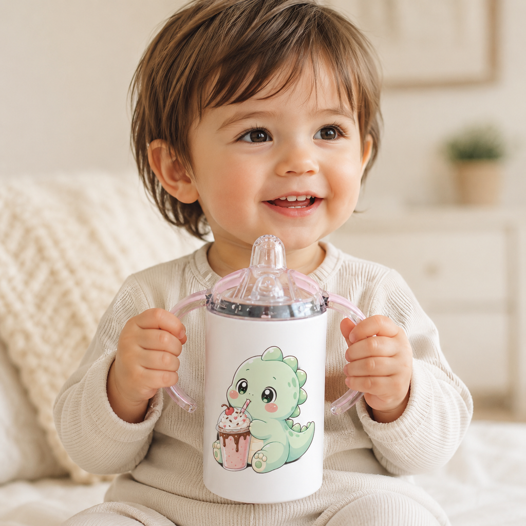 Chibi Baby Dinosaur PNG Design for Baby Gifts and Nursery Printables