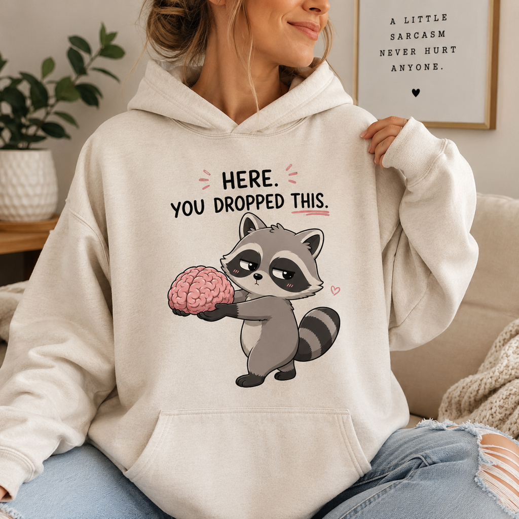 Animals Giving Brain PNG Designs Sarcastic Raccoon Clipart
