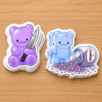 Mischievous Gummy Bears PNG Clipart Set Funny Kawaii Gummy Bear Designs for T-Shirts