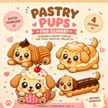 Pastry Puppies PNG Clipart Adorable Kawaii Dessert Dogs