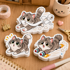 Zoomies Cat PNG Clipart for Shirts Set Cute Kawaii Cats Digital Download